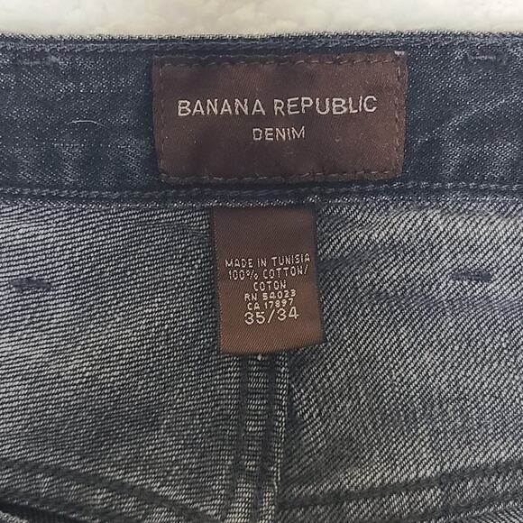 Banana Republic Denim Jeans Black Women's 35/34 Button Fly Y2K - Picture 6 of 7
